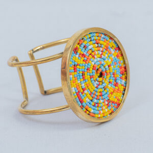 Mchanga beaded cuff bracelet