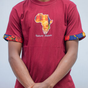 vazi staple tshirt in maroon
