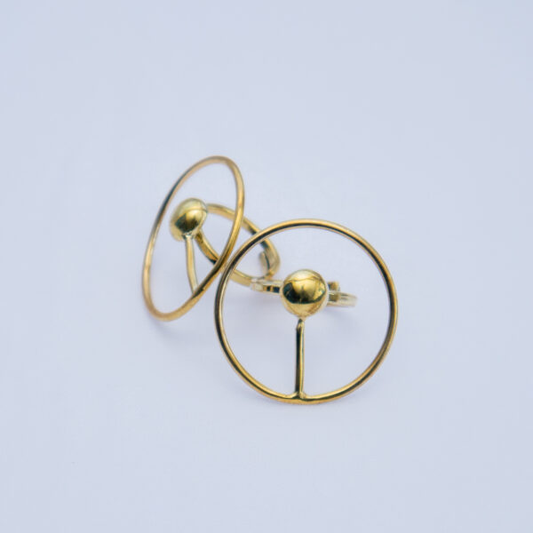 Adjustable minimalistic brass bracelet with an elegant finish.