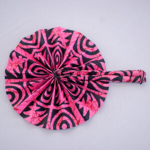 Vibrant ankara fabric hand fan,lightweight and perfect for staying cool in style at events and outdoor gatherings.Available in variety of colors.