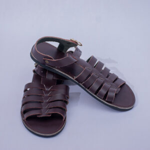 Handcrafted brown leather strappy sandals designed for comfort, durability and effortless Afro-chic style.