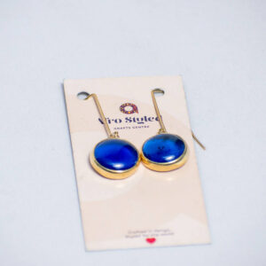 Sustainable fashion earrings made from recycled glass and pure brass.
